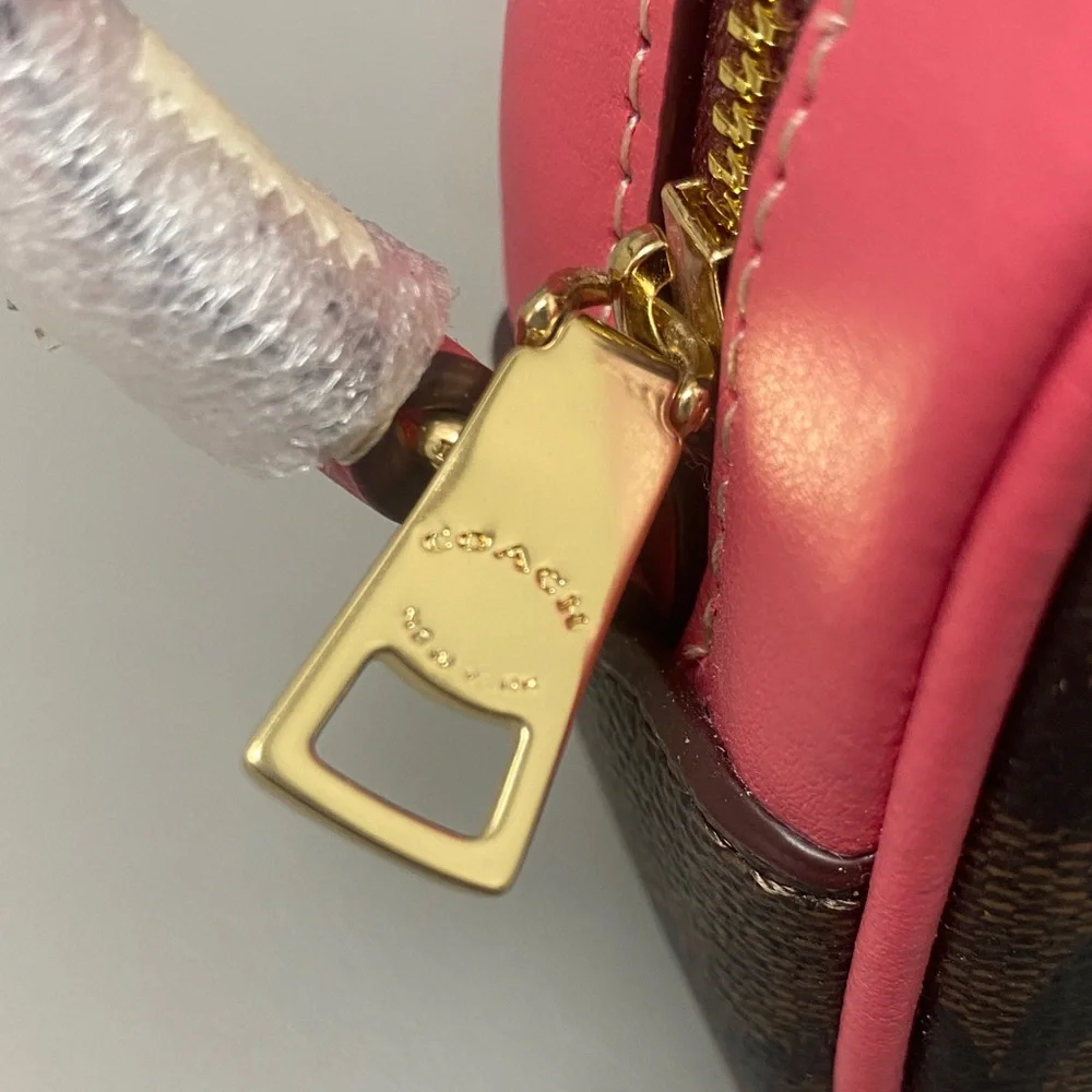 Coach Brown and Pink Wristlet/Bag